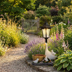 Duck Lantern Solar Garden Statue