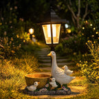 Duck Lantern Solar Garden Statue