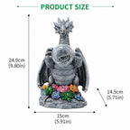 Dragon Crystal Ball Solar Garden Statue