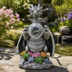 Dragon Crystal Ball Solar Garden Statue