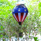 led hot air balloon solar lantern as unique patio decor ideas for evening gatherings
